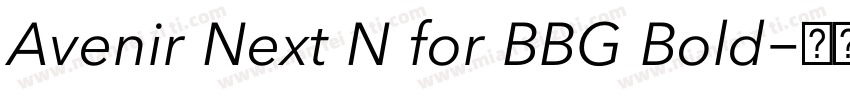 Avenir Next N for BBG Bold字体转换
